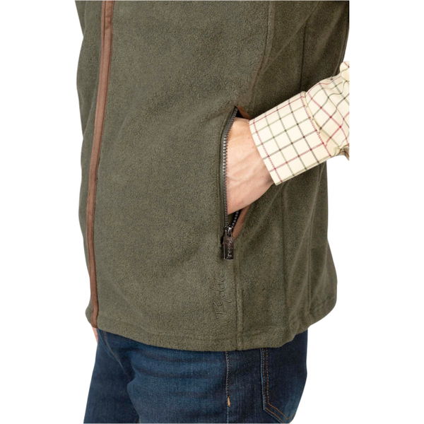 2026 Rydale Mens Huggate Fleece Waistcoat 412610 - Khaki
